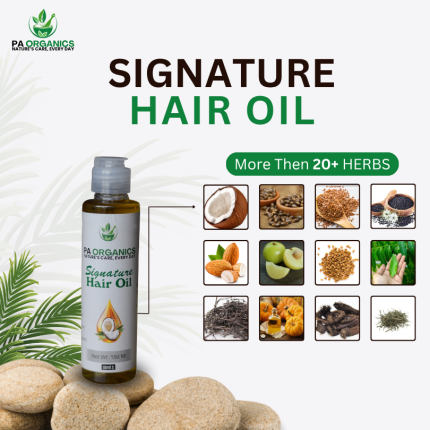 PA Organics Signature Hair Oil | Ayurvedic Growth Formula with 20+Herbs | Anti-Dandruff & Hair Loss Reduction